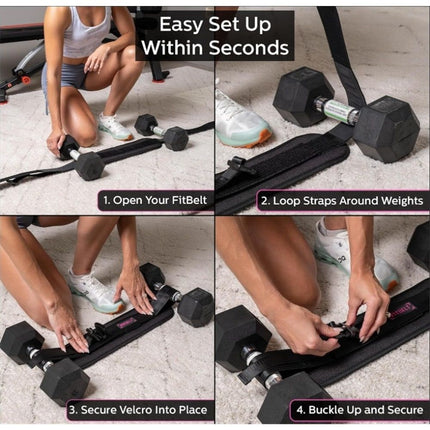 Exercise Hip Thrust Belt - Glute Trainer for Home Workouts with Extra Padding - Fully Adjustable Hip Thrust Belt for Dumbbells - Booty Builder, Glute Workout Equipment