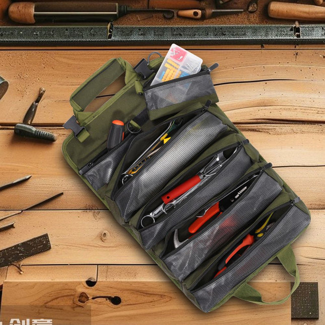 Tool Bag Roll Up Heavy Duty Portable Soft Tool Storage Organization Foldable Empty Rollup – product detail