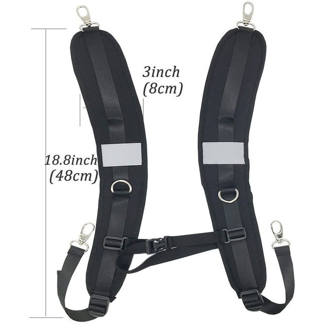 Waterproof Replacement Shoulder Strap with Adjustable Belt for Shoulder Bag Backpack Black