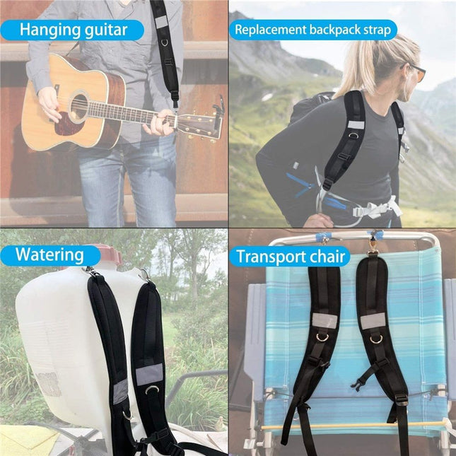 Waterproof Replacement Shoulder Strap with Adjustable Belt for Shoulder Bag Backpack Black – product detail