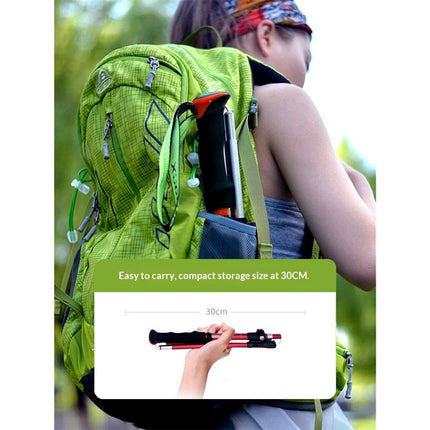 Aluminum Collapsible Ultralight Travel Trekking Hiking Pole for Men and Women (Fits 165-185cm) Mountaineering Trekking Pole