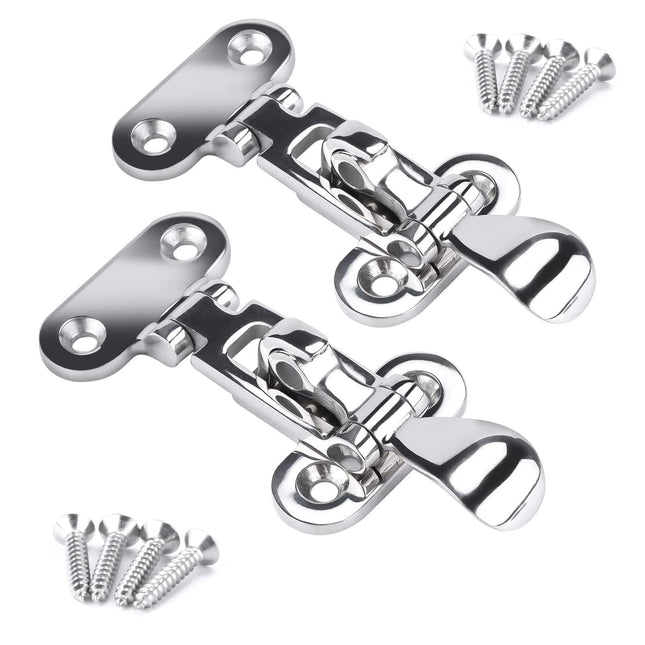 Marine 316 Stainless Steel Anti-Rattle Lockable Hatch Hold Down Clamp Latch Marine Hatch Locker (2 PCS)