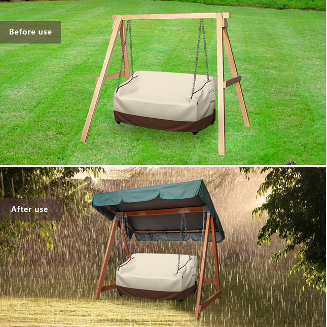 Porch Swing Cover 56x32x25 Inches Outdoor Swing Cover Waterproof for Patio Garden Furniture Patio – product detail