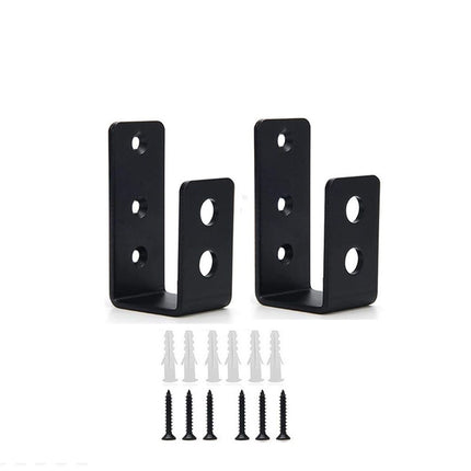 2x4 (1.5x3.5 inch) Door Barricade Brackets (2 pcs) | Drop Open Bar Holder Steel U Bracket for 2 by 4 Lumber as Security Door Reinforcement, Door Jammer, Tool Hanger for Home, Barn, Shed, Garage, Gate