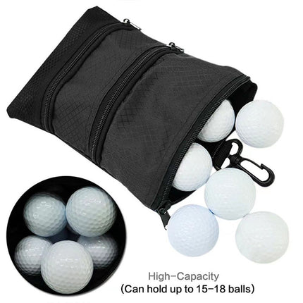 Golf Tee Bag - Store Your tees, Golf Balls, scorecard, and Pencil. Great Gift for Golfers! 2pcs（Only a single storage bag）