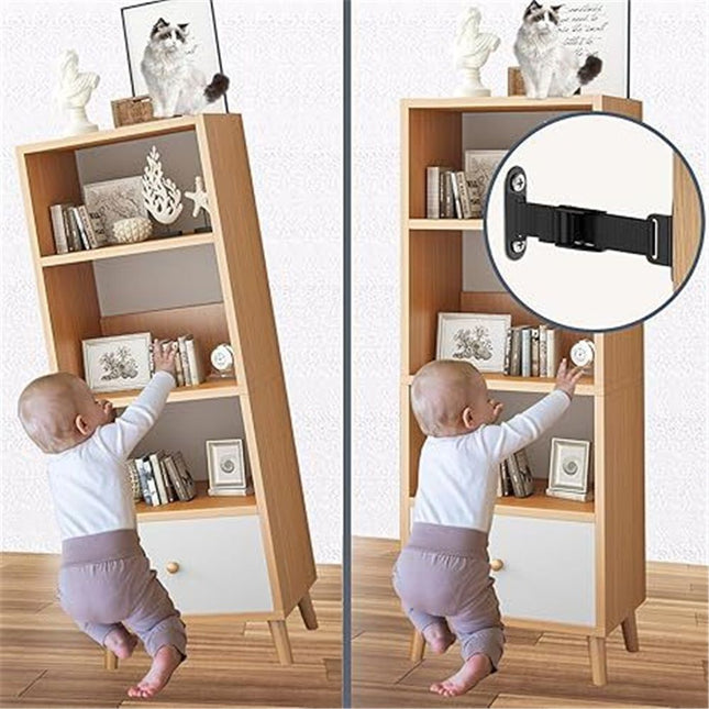 Furniture Anchors for Baby Proofing(2 Sets) Anti Tip Furniture Anchors Furniture Wall Anchor – product detail