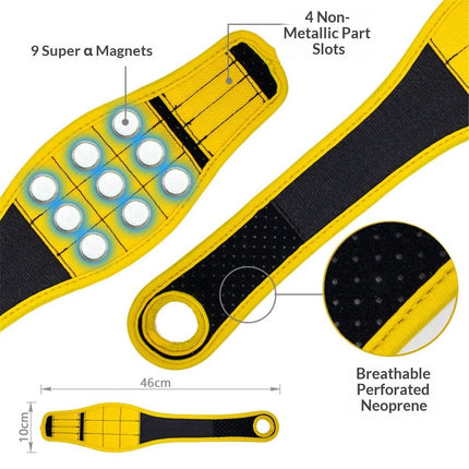 Magnetic Wristband for Tools Magnet Screw Holder Wrist Support Keeps Screws Nails Drill Bits Handy Unique Tool Gadgets for Men's & Dad Perfect Christmas Gifts Stocking Stuffers