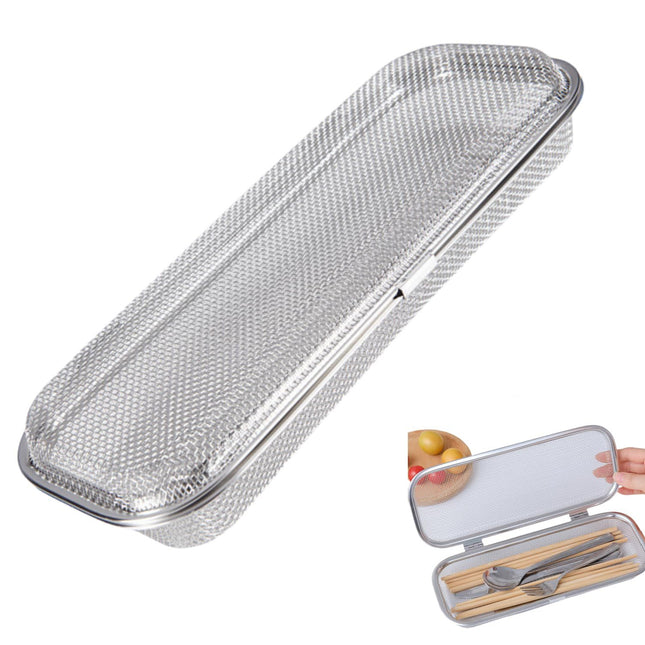Dishwasher Basket Stainless Steel Dishwasher Silverware Basket Replacement Utensil Rectangular Mesh Drain
