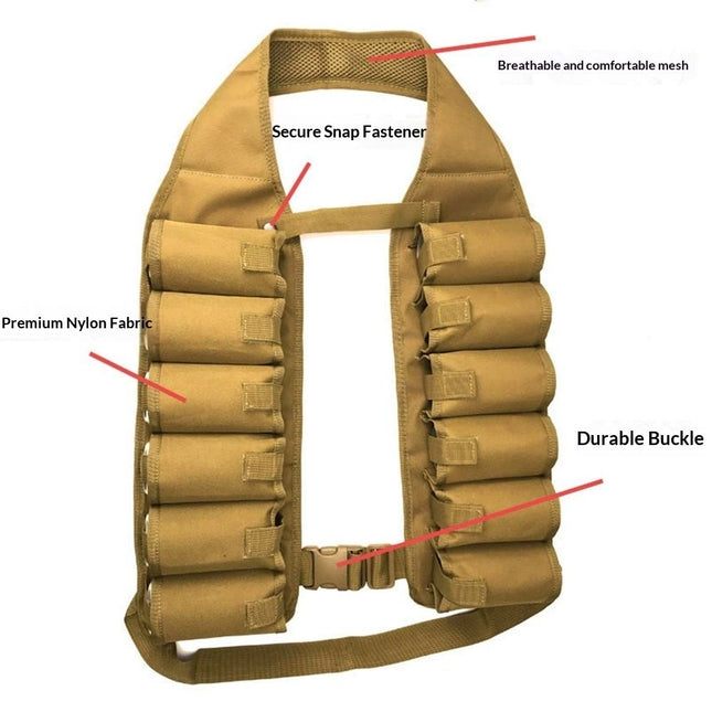 Beer Bandolier Holder 12-Pack Drink Vest Beer Can Soda Belt Holster Beverage Holder Insulate BBQ Party Gag – product detail