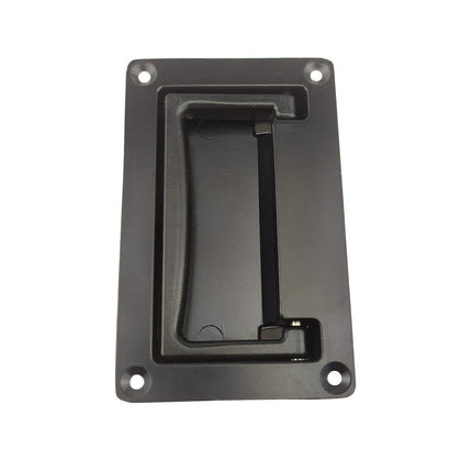 2 Pack Zinc Alloy Recessed Pull Handles Container Handle Black Flush Lift Recessed Door Handle,111mm/4.3in