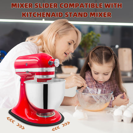 Mixer Slider Compatible with Kitchen aid Bowl Lift 4 .5-5 Qt Stand Mixer Pine Wood - Kitchen Countertop Storage Mover Sliding Caddy for Kitchen Aid 4 .5-5 Qt Mixer (4 .5-5 Qt - Black)