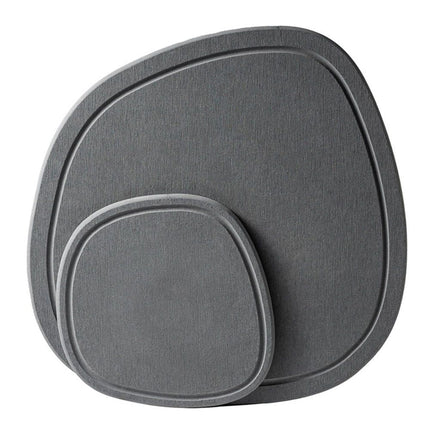Diatomaceous Earth Plant Saucer for Indoor, 2 Pack Irregular 6.7 Inch 12 Inch, Instant Dry Pot Saucer, Plant Drip & Drainage Tray for Indoor, Stone Gray