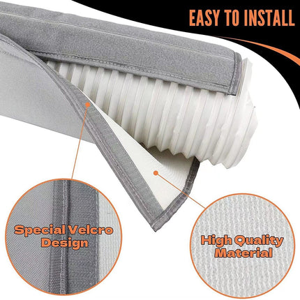Portable AC Hose Insulation Sleeve, Air Conditioner Hose Cover Wrap, Fits 5" & 5.9" Diameter Exhaust Hose, Easy Installation AC Duct Insulation Wrap, Light Gray