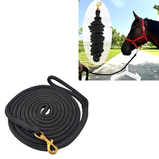 Horse Lead Rope Double Braided Nylon Horse Lead Line Lead Rope for Horses with Quick Halter (1/2 X