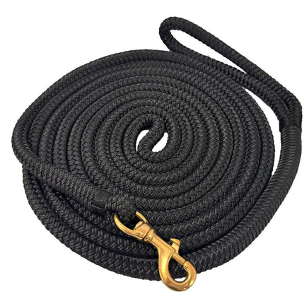 Horse Lead Rope, Double Braided Nylon Horse Lead Line, Lead Rope for Horses with Quick Halter Attachment, Soft Comfort Grip, Barn Horse Tack for Daily Use & Showing (1/2" X 15ft)