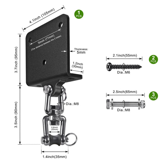 Punching Bag Hanger for Heavy Bag Beam Mount Hardware 360 Degree Rotation Boxing Bag Ceiling – product detail