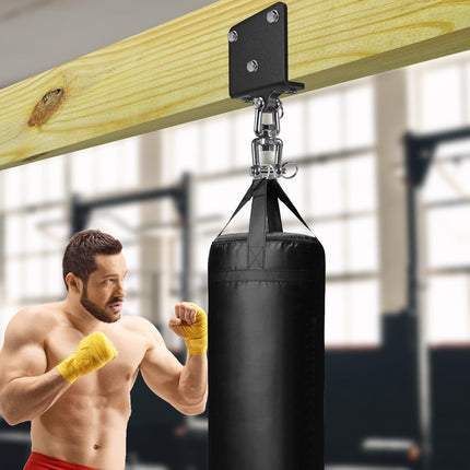 Punching Bag Hanger for Heavy Bag Beam Mount Hardware 360° Rotation Boxing Bag Ceiling Mount I-Beam Heavy Bag Hanger Beam Mount Hooks for Hanging Heavy Punching Bags