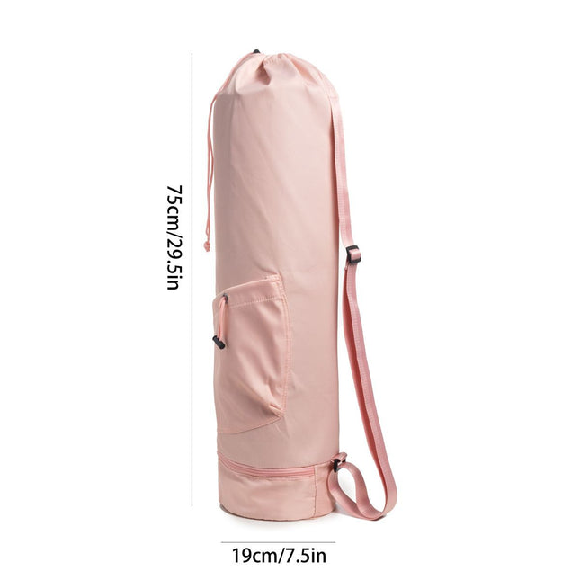 Yoga Mat Bag with Water Bottle Pocket and Bottom Wet Pocket Exercise Yoga Mat Carrier Multi-Functional