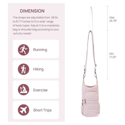 Water Bottle Holder Crossbody Bags for Women for Walking, Hiking, Cycling（pink）Tumbler with Handle, Cup Holder Pouch w/Adjustable Strap