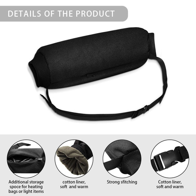 Football Hand Warmer Pouch Reusable Hand Warming Muff with Zipped Pocket and Adjustable Strap for – product detail