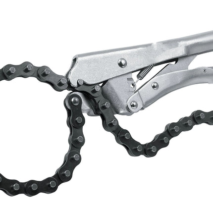 Locking Chain Clamp, Locking Chain Pliers with 80cm Chain, Quick Release，Heavy Duty Chain Vise Grip, Locking Chian Pliers Chain Vise Wrench for Any Shaped Objects
