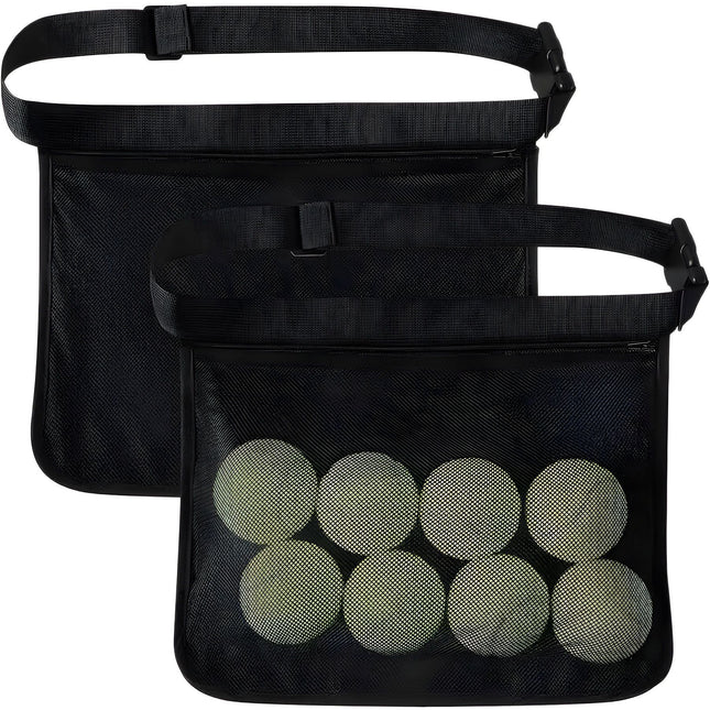 2pcs Adjustable tennis belt holder waist bag mesh hip bag holder can hold 8 tennis or table tennis bags