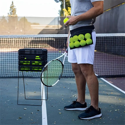 2pcs Adjustable tennis belt holder, waist bag, mesh hip bag holder, can hold 8 tennis or table tennis bags, golf bag（black）