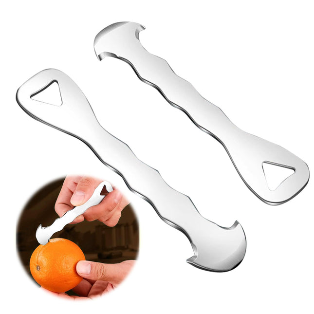 2pcs Stainless Steel Citrus Peeler Tool Orange Peeler for Kitchen Lemon Peeler Grapefruit V1192-AZ-W-0955