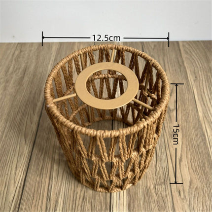 1 Pack Rattan Lamp Shade, Handwoven Natural wicker lamp shade, Boho Pendant Light Shades for Living Room, Bedroom, Kitchen - Eco-friendly & Stylish Home Decor