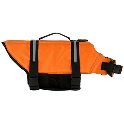 Dog Doggy Life Jacket Life Vest Saver Preserver Reflective Oxford cloth  Quick Release Adjustable Bandana(orange S)