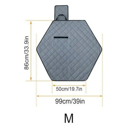 Hexagon Washable Liner for Small Animal Playpen, Portable Reusable Guinea Pig Playpen Pad Hamster Cage Pee Pad Super Absorbent Indoor Waterproof Anti-Slip for Rabbit Bunny (Grey M)
