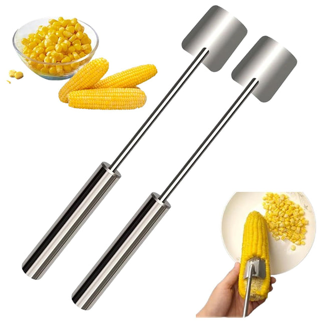 Corn Peeler for Corn on the Cob Stripper Tool Corns Peelers Stainless Steel Splitter Tool Easy Fast Corn