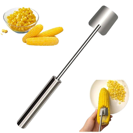 Corn Peeler for Corn on the Cob Stripper Tool, Corns Peelers Stainless Steel Splitter Tool Easy Fast Corn Remover Tool for Home Kitchen (2pcs)
