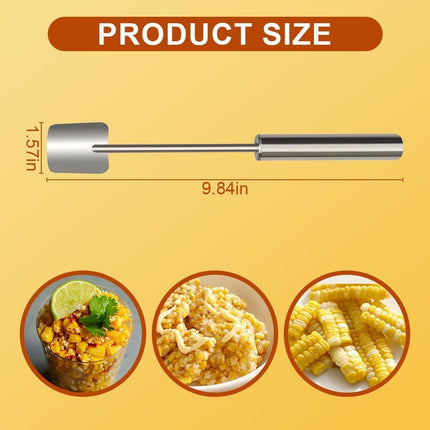 Corn Peeler for Corn on the Cob Stripper Tool, Corns Peelers Stainless Steel Splitter Tool Easy Fast Corn Remover Tool for Home Kitchen (2pcs)