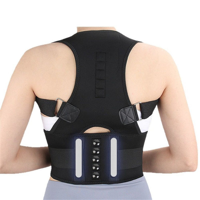 Magnetic therapy posture support back bracket adjustable posture corrector bracket shoulder back support – product detail