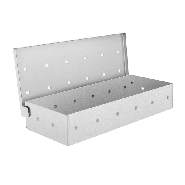 Grillaholics Smoker Box for Gas & Charcoal Grills Large Stainless Steel Wood Chip Container for
