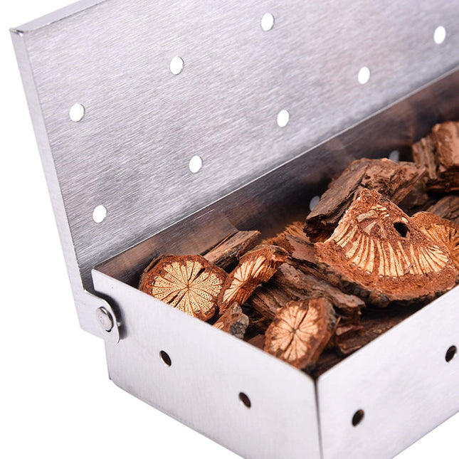 Grillaholics Smoker Box for Gas & Charcoal Grills Large Stainless Steel Wood Chip Container for – product detail