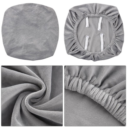 Two telescopic chair seat covers, washable cushion covers for hotels, ceremonies, banquets, wedding banquets, and restaurants (gray, 2 pieces)
