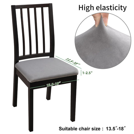 Two telescopic chair seat covers, washable cushion covers for hotels, ceremonies, banquets, wedding banquets, and restaurants (gray, 2 pieces)