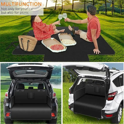 Car Boot Liner Protector - Nonslip Waterproof Pet Dog Back Seat Cover - Durable Washable Cargo Cover Mat Travel, Universal for Medium Small Car SUV (black)