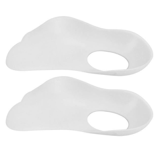 Shoe Pads 1 Pair Arch Support Inserts Plantar Insoles for Flatfoot Corrector Shoe Pads with Hole (White)