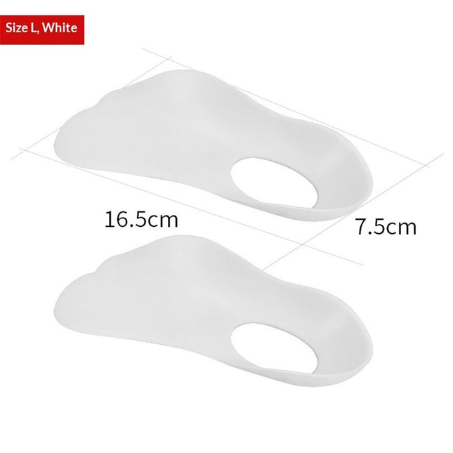 Shoe Pads 1 Pair Arch Support Inserts Plantar Insoles for Flatfoot Corrector Shoe Pads with Hole (White) – product detail