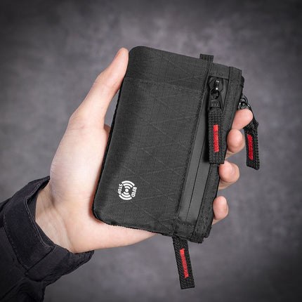 Zip Pouch Black Small Cash and Card Zip Wallet,Weatherproof Fabrics, Zipper, Pouch for Men Travel (black)