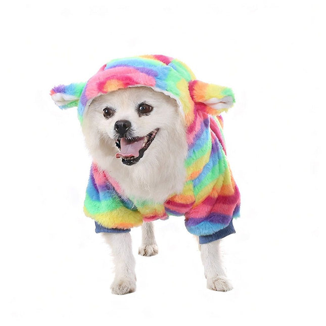 Dog Hoodie for Small to Large Dogs Cats Tie-dye Blue Pink Yellow Spiral Rainbow Spring Autumn Puppy – product detail