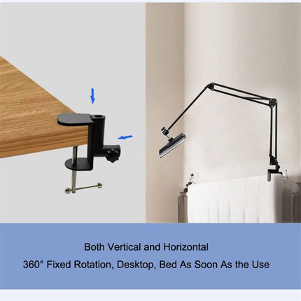 2 pack Universal Shape Table Mounting Clamp for Microphone Suspension Boom Scissor Arm Stand Holder with Adjustable Positioning Screw, Fits up to Desktop -Black