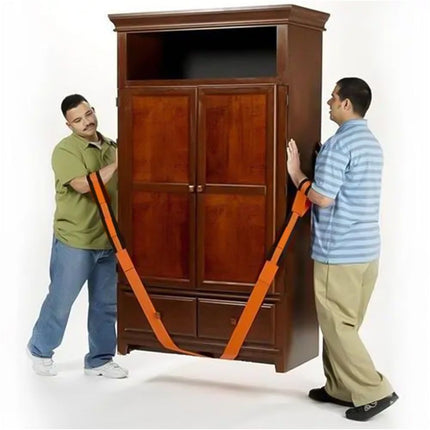 Moving Straps 2-Person Lifting and Moving System Adjustable Shoulder Lifting Carrying and Moving Straps Easily Move Lift Carry Secure Furniture Heavy Objects Orange