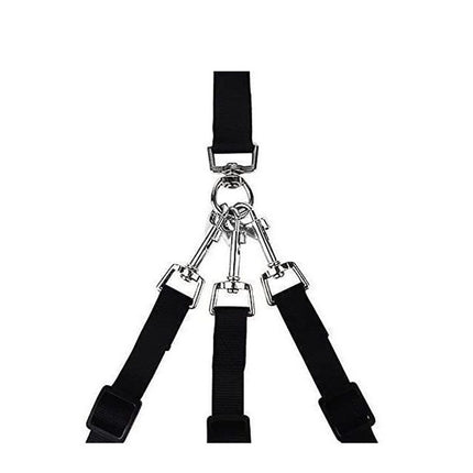 Nylon Weave Three Heads One Drag Three Dog Leash Square Round Rope Pet Traction Belt Dog Chain Strong Safety Lead