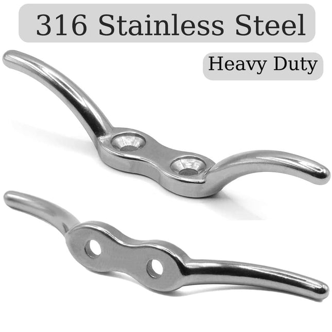 Boat Cleat 2 1/2 in 6 inch Dock Cleat 316 Stainless Steel Marine Grade Rope Cleat -Include Mounting Screws – product detail