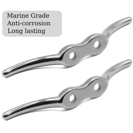 Boat Cleat, 2 1/2 in  6 inch Dock Cleat 316 Stainless Steel Marine Grade, Rope Cleat -Include Mounting Screws