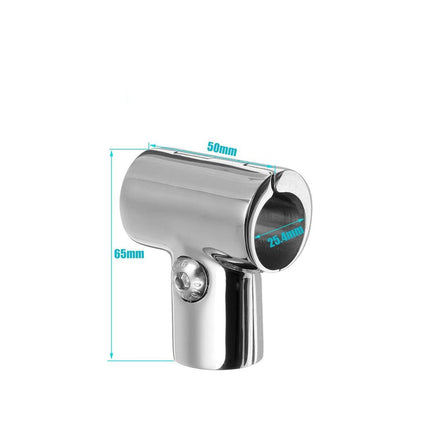 Heavy Duty Boat Hand Rail Fitting- Polished 90 Degree T/Tee Hinged/Split Fitting 1" Tube 316 Stainless Steel Cast Hand Rail Tube Connectors, Heavy Duty Nipples Connector Spare Part
